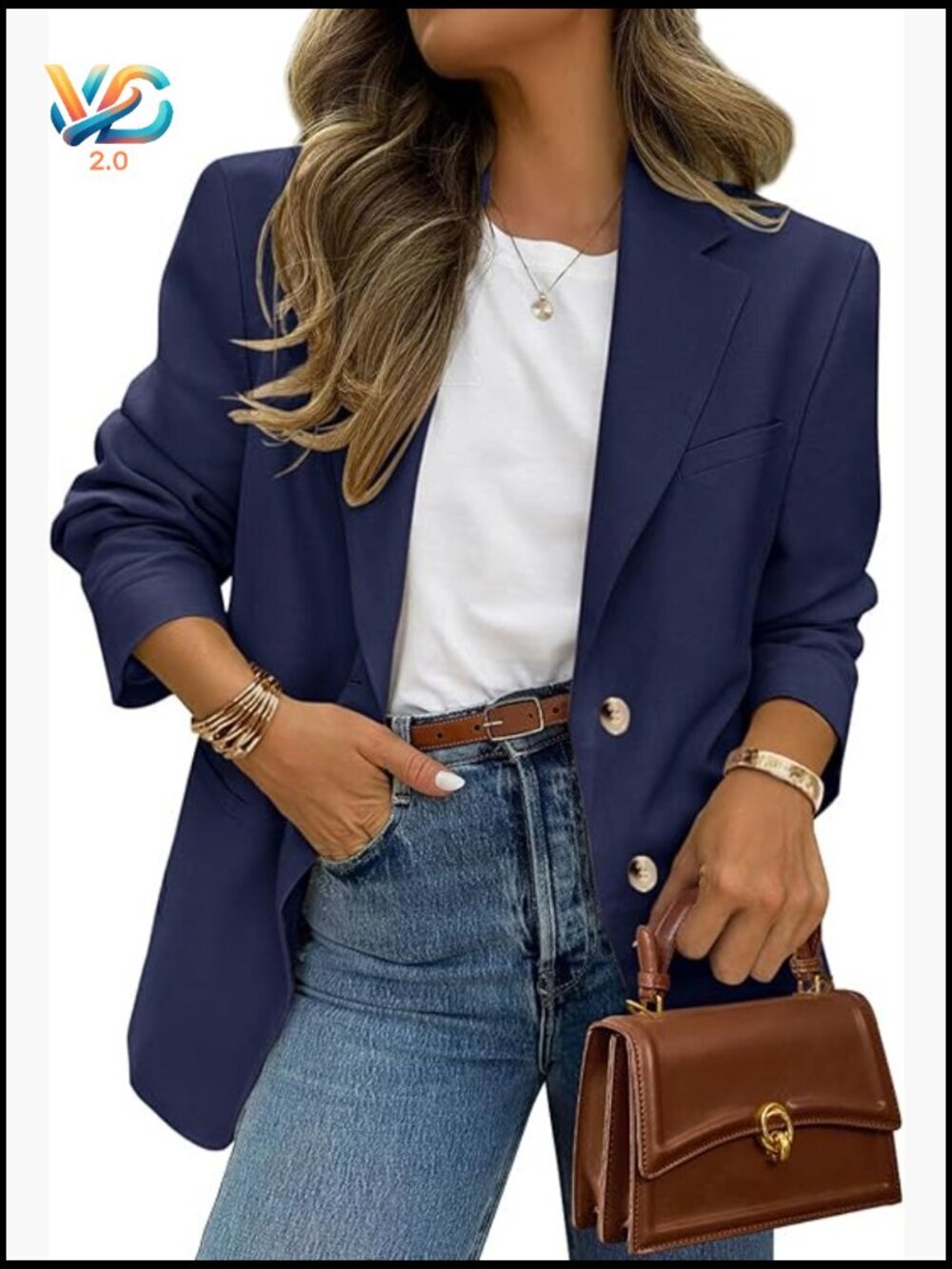 Women's Business Casual Blazer Long Sleeve Lapel Open Front Pockets